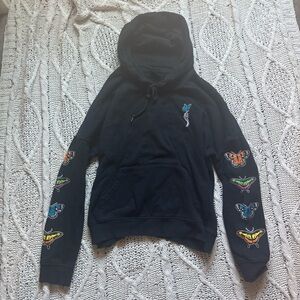Empyre skeleton butterfly hoodie hooded sweatshirt skater zumiez grunge